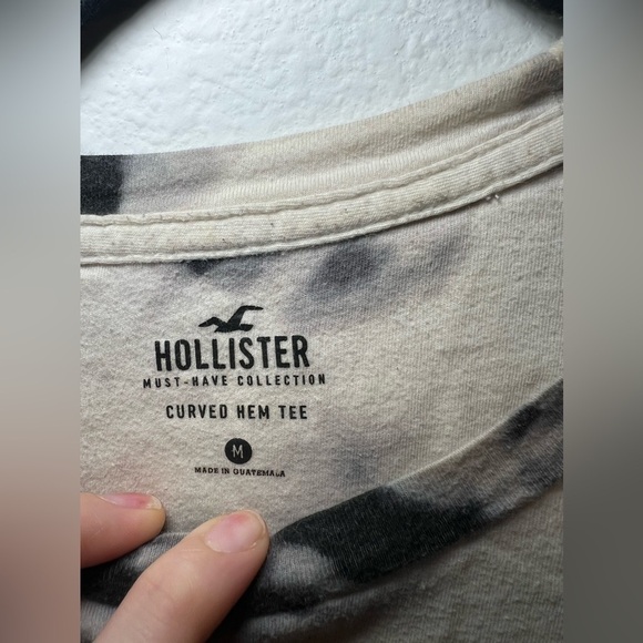 Tie Dye T Shirt Black and White - Picture 3 of 3